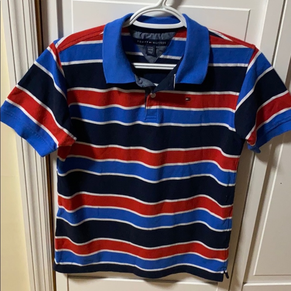 Tommy Hilfiger red white and blue polo